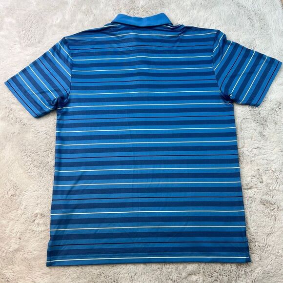 Callaway Opti-Dri Polo Shirt Blue Striped Performance Golf Mens Small Stretch - Picture 9 of 9